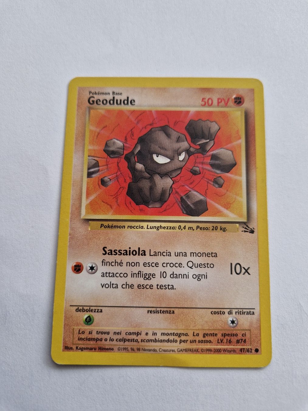 Pokémon Carte collezionabili: Geodude - Fossil IT – Usato da Romont FR venduto da raj_sjv9