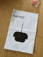 Hängeleuchte "Hai Pot", blau/weiss, neuwertig, komplett