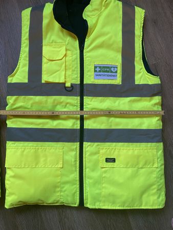 Warnweste Leuchtweste Sicherheit Winter L / XL gefüttert