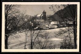 AK Château d'Oex, Paysage d'hiver