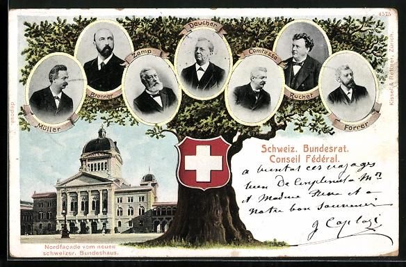 Cartoline postali: Bern, Nordfassade vom neuen schweizer. B – Usato da Berlin venduto da bartko-reher