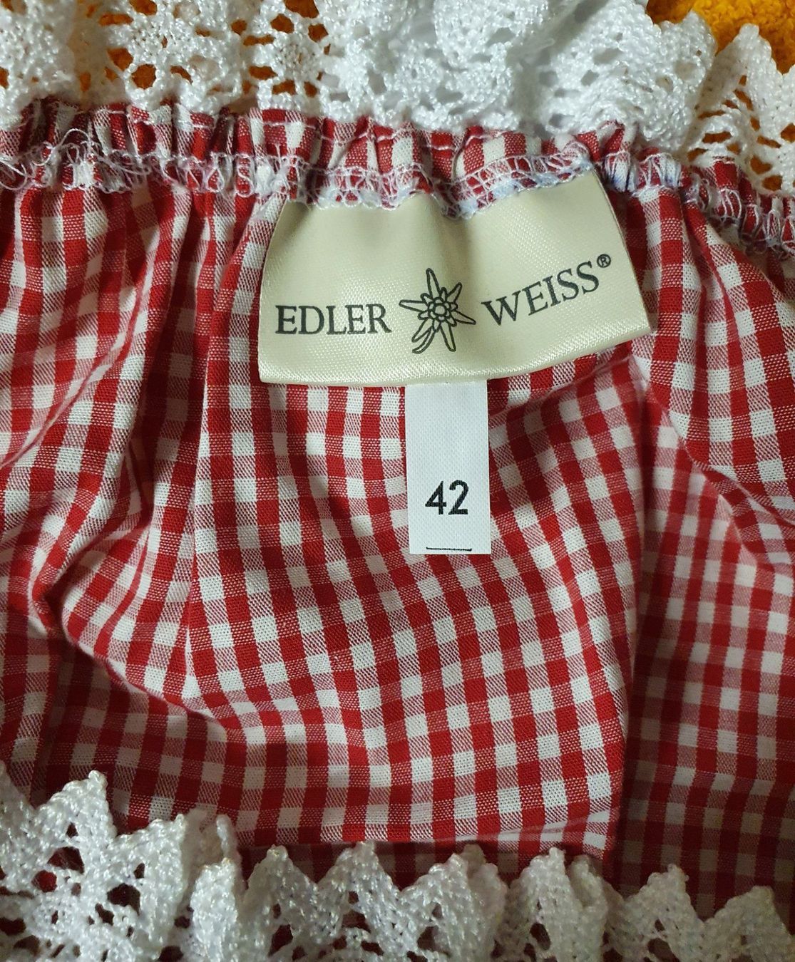 Camicette: Neu: Dirndl Bluse Gr. 42 / Eigendesign Edler Weiss / 100% BW – Nuovo (secondo la descrizione) da Muri AG venduto da Edlerweiss 6