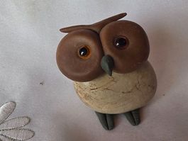 Eule Figur ist ein Naturstein Handgemacht einzigartig