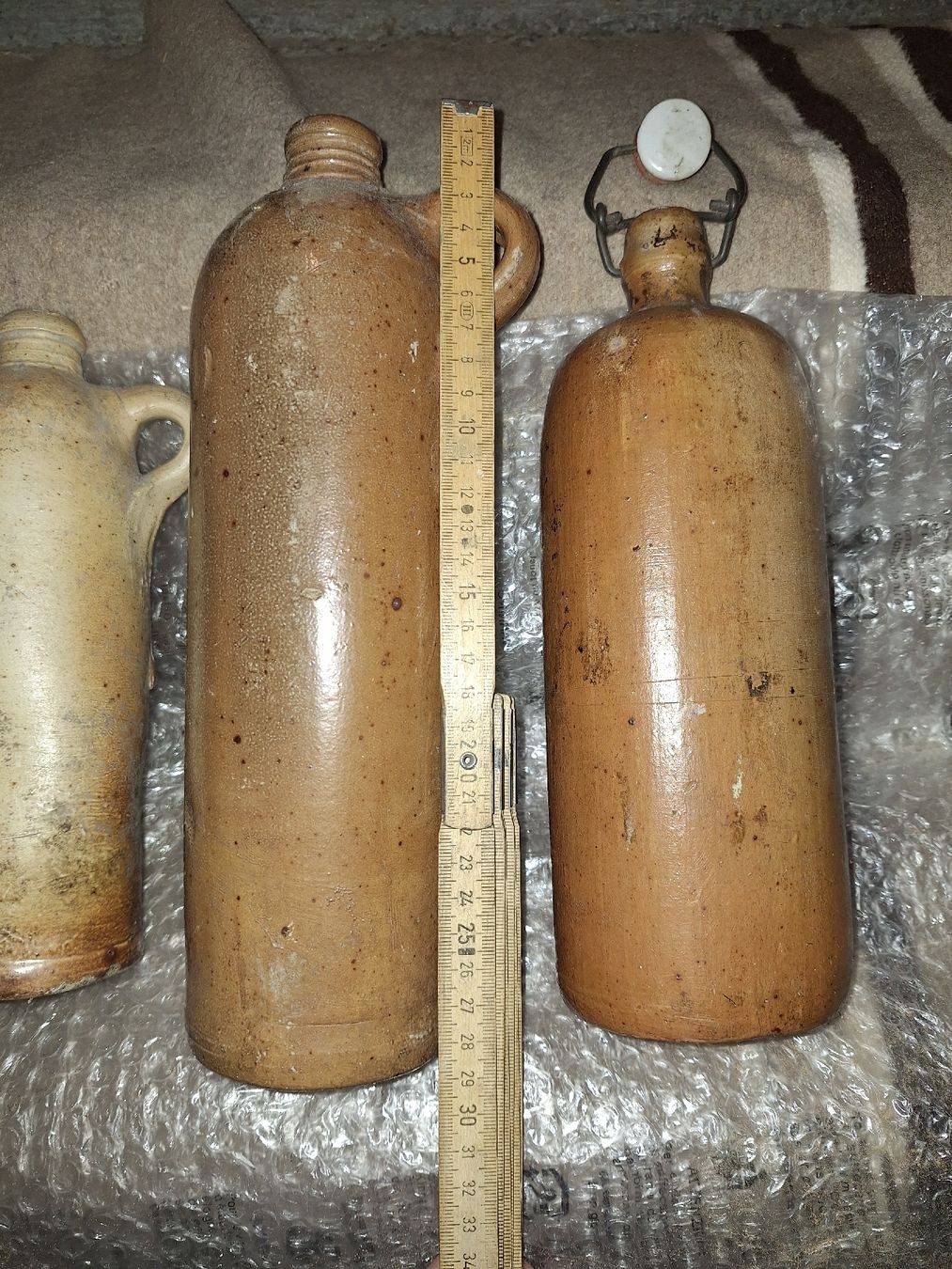 Bottiglie: 3 antike Stoneware – Usato da Vilters venduto da Fleiflomi 1