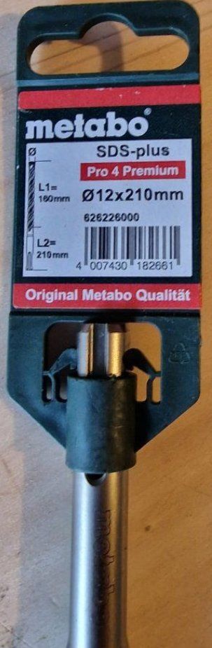 Metabo Bohrmaschinen: Metabo Hammerbohrer SDS-plus Pro 4 Premium, 12x210mm – Neu (gemäss Beschreibung) aus Neuhausen am Rheinfall von AllesfurMontage