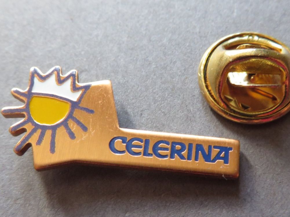 Placchette & Badge: PIN, CELERINA TOURISMUS SCHWEIZ, SONNE – Usato da Neuhausen venduto da luckimucki