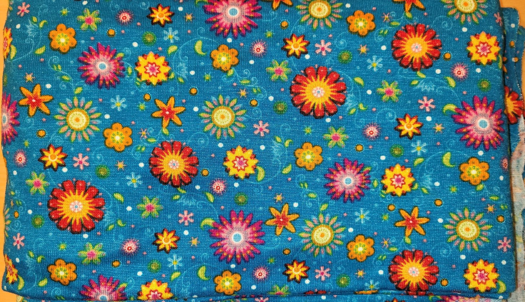 Tessuti: Strick petrol Blumen – Nuovo (secondo la descrizione) da Madiswil venduto da fabrics