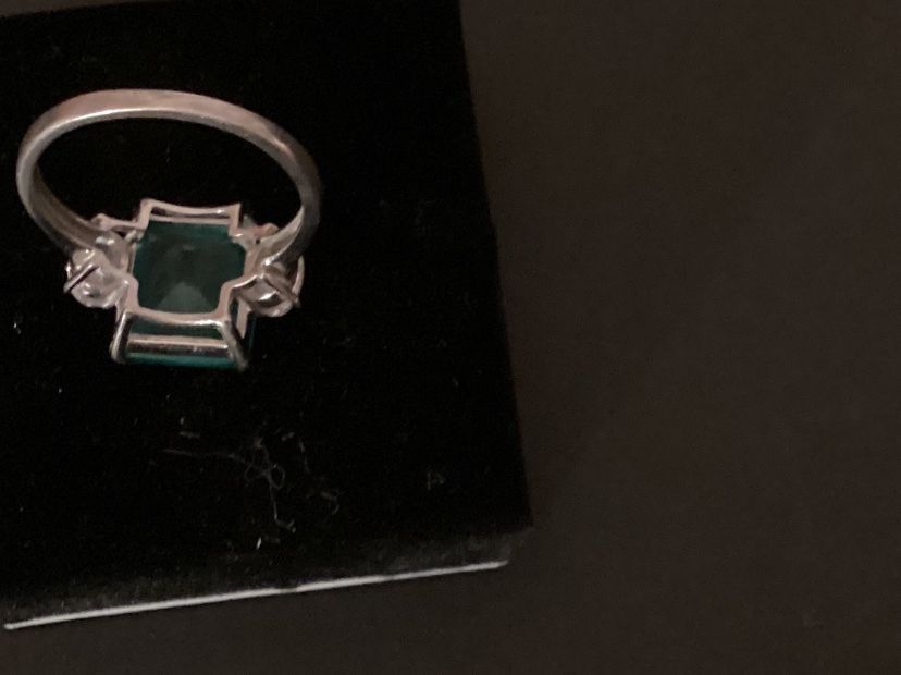 Anelli: Silber Ring 925 mit Smaragd grünen Stein – Usato da Stein AR venduto da EvaL056 6