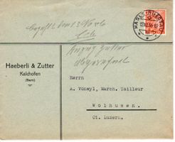 Brief, Haeberli & Zutter - Kalchofen Bern 1936
