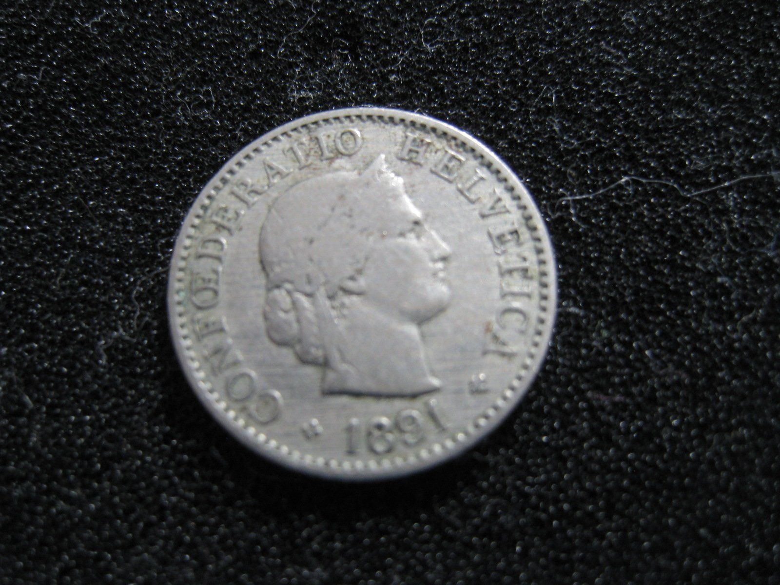Tutti le monete: 5 Rappen 1891 ss (84) – Usato da Aarwangen venduto da Pinsel7890