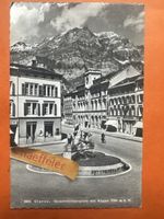 Alte Ansichtskarte Glarus Gemeindehausplatz Nummermit Wiggis