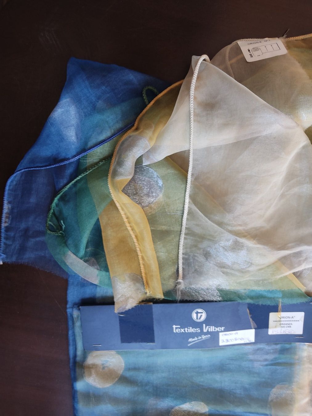 Tessuti: 4 Chutes de tissu Organza – Usato da Bern venduto da Celinesim99