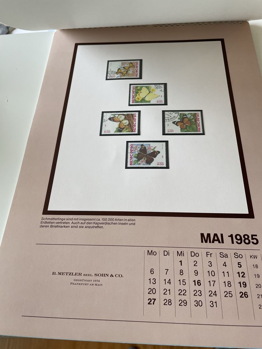 Album: 1985 Sondermarken Kalender - Briefmarkensammlung – Usato da Wädenswil venduto da VintageSalesCH 1