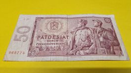 Tschechoslowakei 50 Kronen Banknote, Jahrgang 1964 Selten!