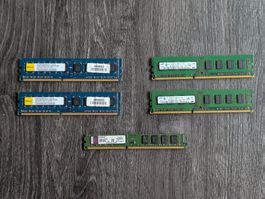 Arbeitsspeicher / RAM DDR3 (2x 2 GB / 2x 4 GB / 1x 4 GB)
