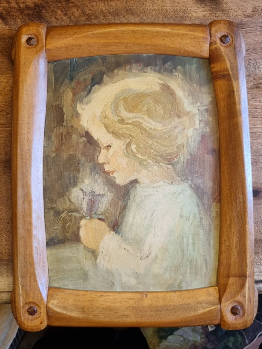 Poster & Bilder: Antiker Jugendstil Kunstdruck Mädchen mit Blume – Gebraucht aus Scharnachtal von devin03 2