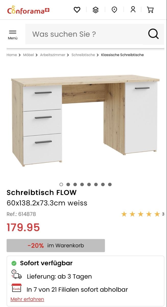 Conforama Scrivanie: Desk / Schreibtisch – Usato da Bern venduto da ilj_8ckn 7
