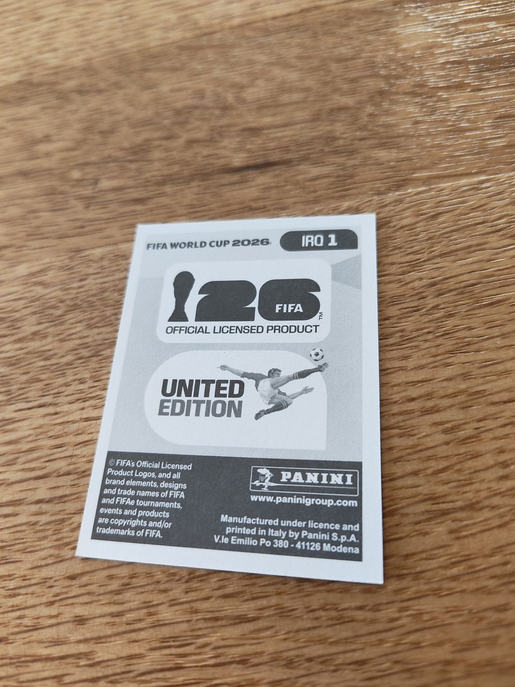 Panini Carte collezionabili: Panini Wm 2026 Irq 1 – Nuovo (secondo la descrizione) da Lieli venduto da Maholo 1