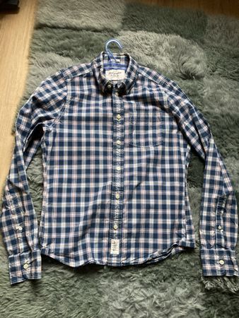 A&F Herrenhemd Gr. M kariert blau/weiss Top Zustand