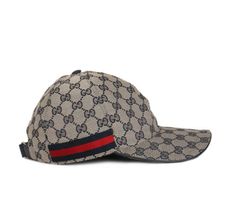Original Gucci GG Supreme Baseball Cap (Blau/Beige)