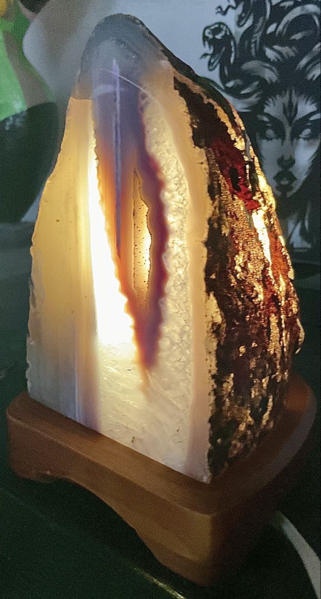 Lampade: Halbedelsteinleuchte Achat (?) – Usato da Zürich venduto da Alligator52 2