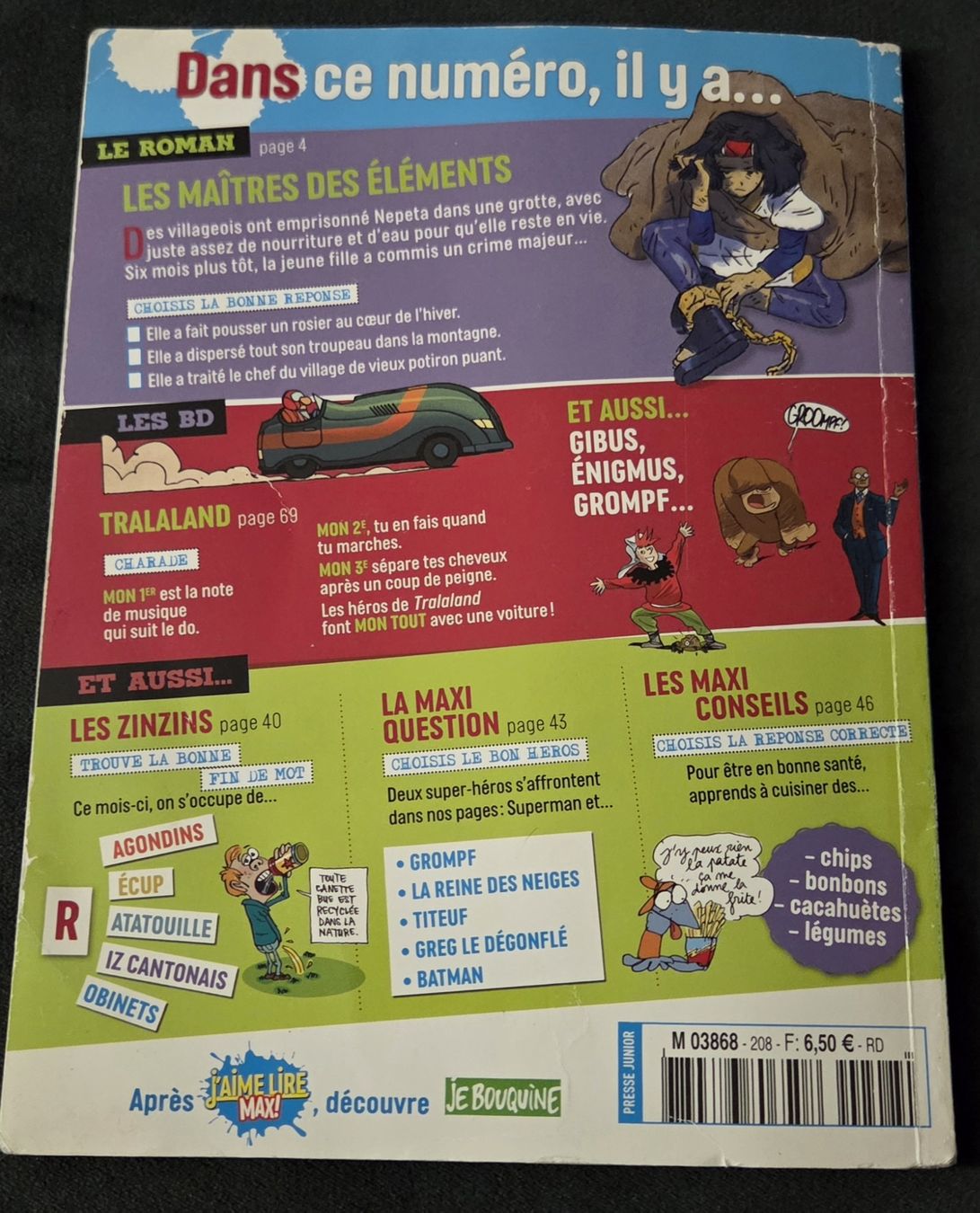 Comics: J'aime Lire Max 208 Les maîtres des éléments – Gebraucht aus Carouge GE von LidieLot 1