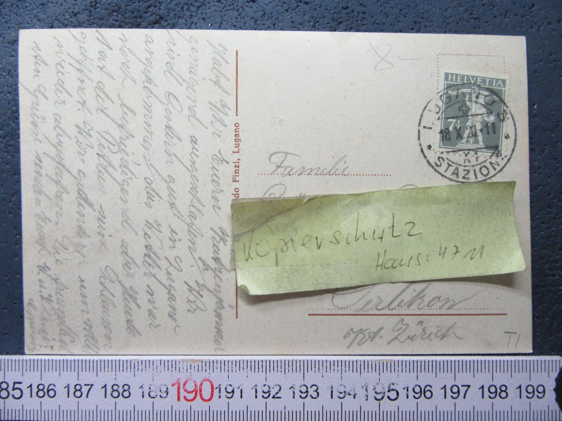 Cartoline postali: LUGANO PARADISO 1920 BUG AK TI – Usato da Ettingen venduto da Hausi4711 2