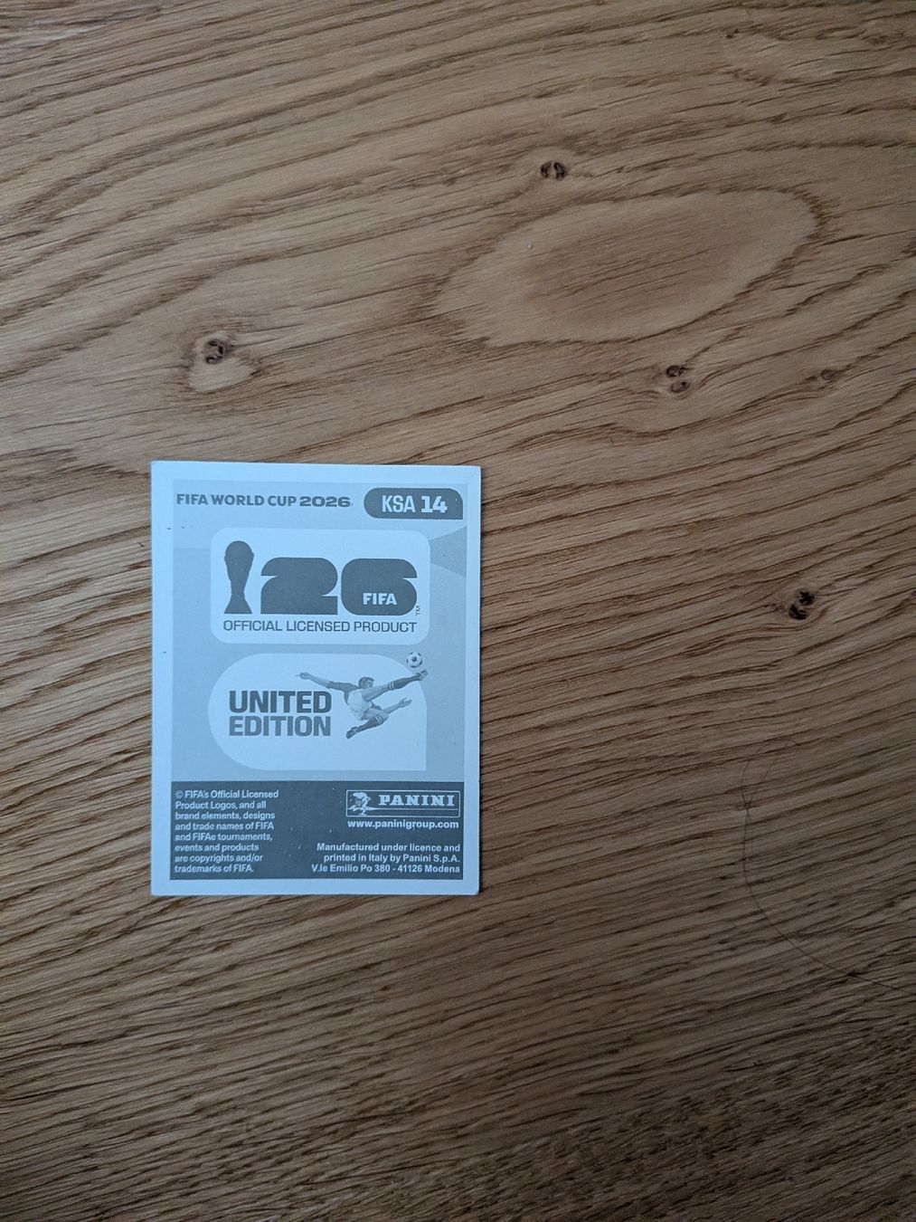 Panini Cartes à collectionner: Panini Bild KSA 14 – D'occasion à Eschenbach SG par SanFranciscoCalifornia 1