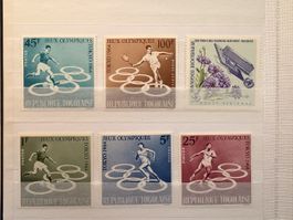 Timbres Jeux Olympiques Tokyo 1964 République Togolaise