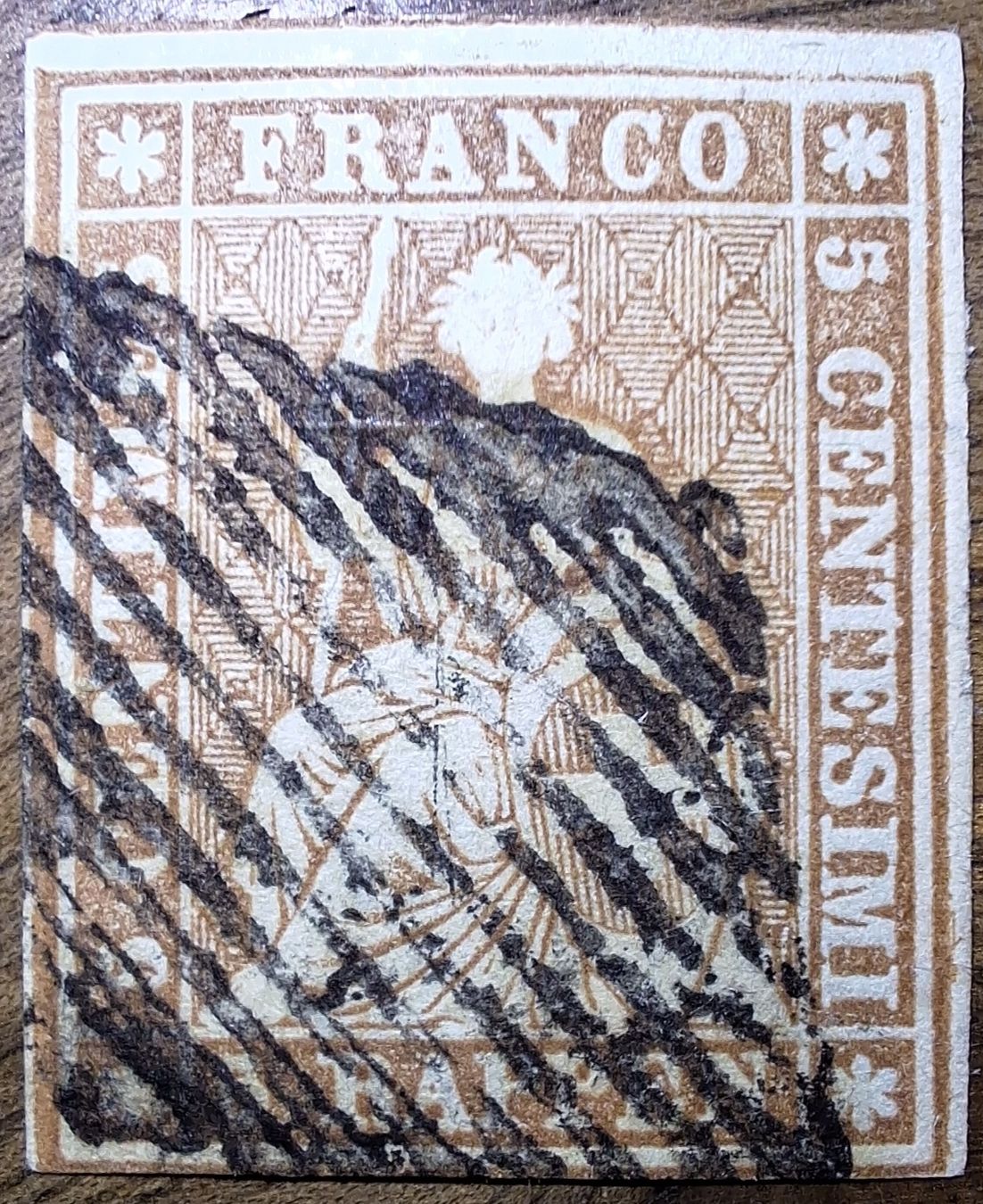 Tutti i francobolli: Strubel 22C mit Befund Kat. 150.- – Usato da Balgach venduto da SIMEON27