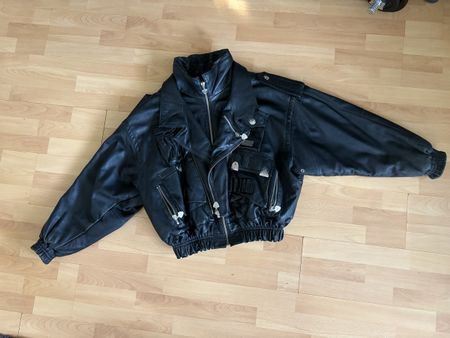 Uncle Sam Black Leather Jacket - Size L