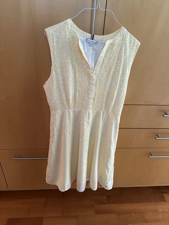 Tommy Hilfiger Kleid, Gr. 42, Gelb-Weiss, Sommerlich! (52)