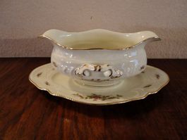 Saucenschüssel mit Unterteller Rosenthal Sanssouci Moosrose