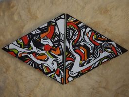 Diptique "Toast 2010" Acrylique sur toile, unique!