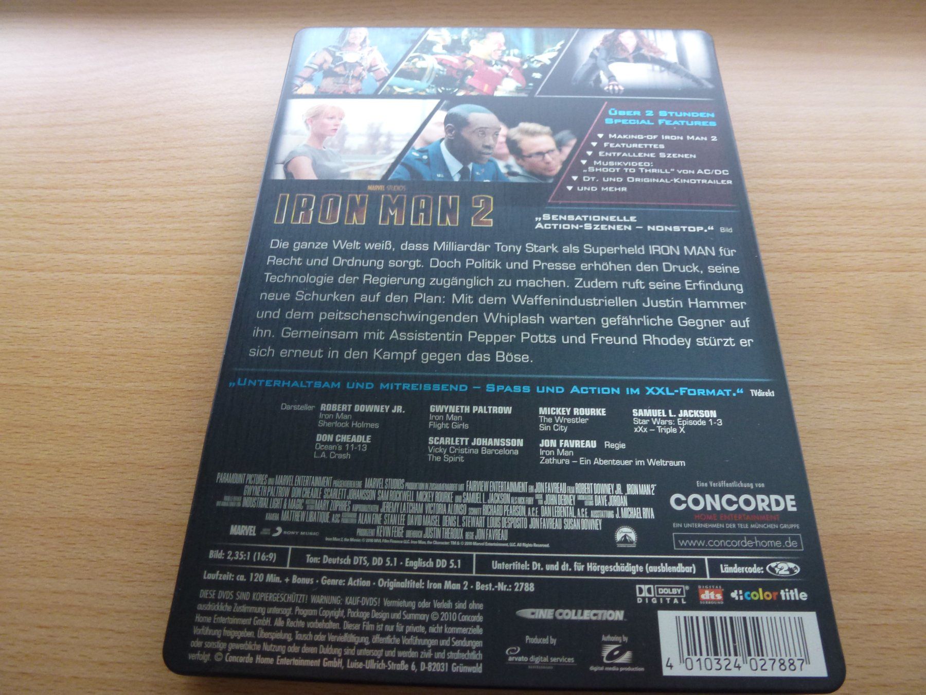 Alle DVDs: Iron Man 2 2 Disc Limited Edition , Metallgehäuse – Gebraucht aus Hombrechtikon von HGK50 1