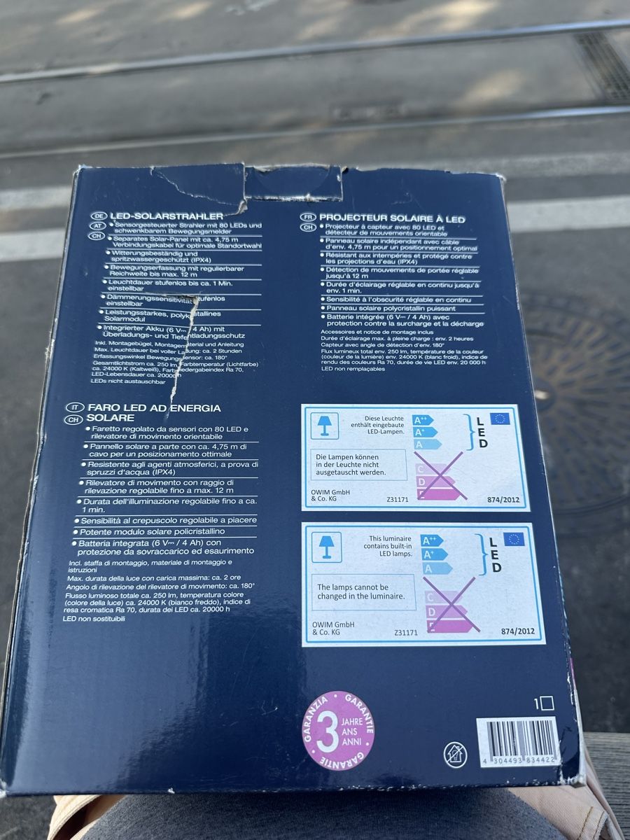 Lampade: Solar licht  – Nuovo (secondo la descrizione) da Nürensdorf venduto da maqopaqo 1