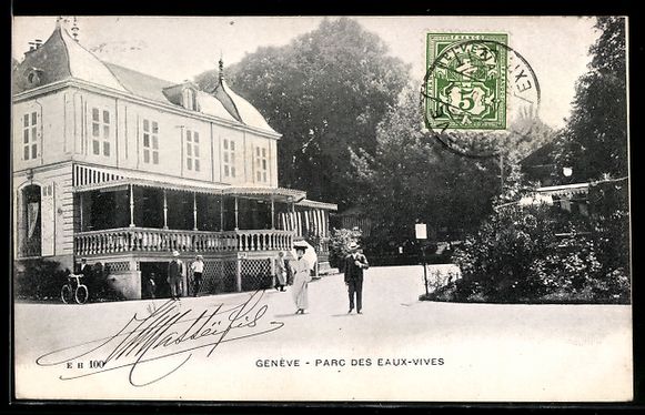 Cartes postales: AK Genève, Parc des Eaux-Vives – D'occasion à Berlin par bartko-reher