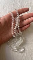 Collana Vetro lunga perle trasparenti strass ottimo stato
