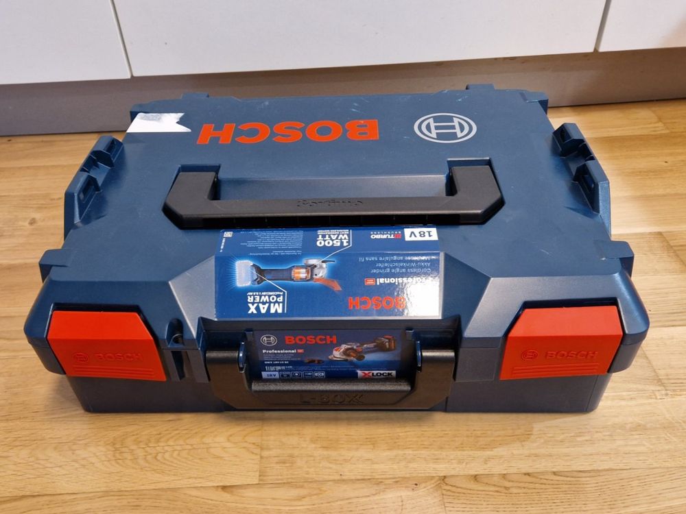 Bosch Professional 18V System Amoladora Angular Batería GWX 18V-10 Con X- LOCK ( Disco: 125 Mm, Incl. Cubierta Protectora, Empuñadura Auxiliar, Bandeja Para L-BOXX, L-BOXX, Sin Batería/cargador