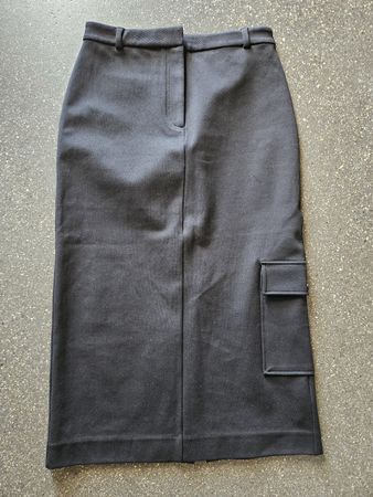 Rock COS schwarz mit  Taschen Gürtelschlaufen Gr M Baumwolle
