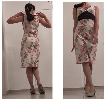 sommerkleid- stretch baumwolle gr 36-38