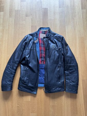 Lederjacke Boss schwarz