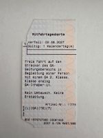 Mitfahrtageskarte 