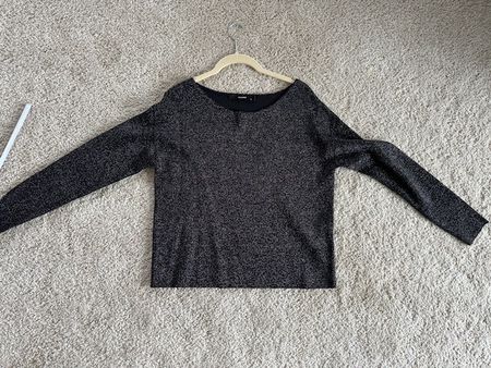 HALLHUBER Pullover Schwarz Lurex Milano Strick GrM