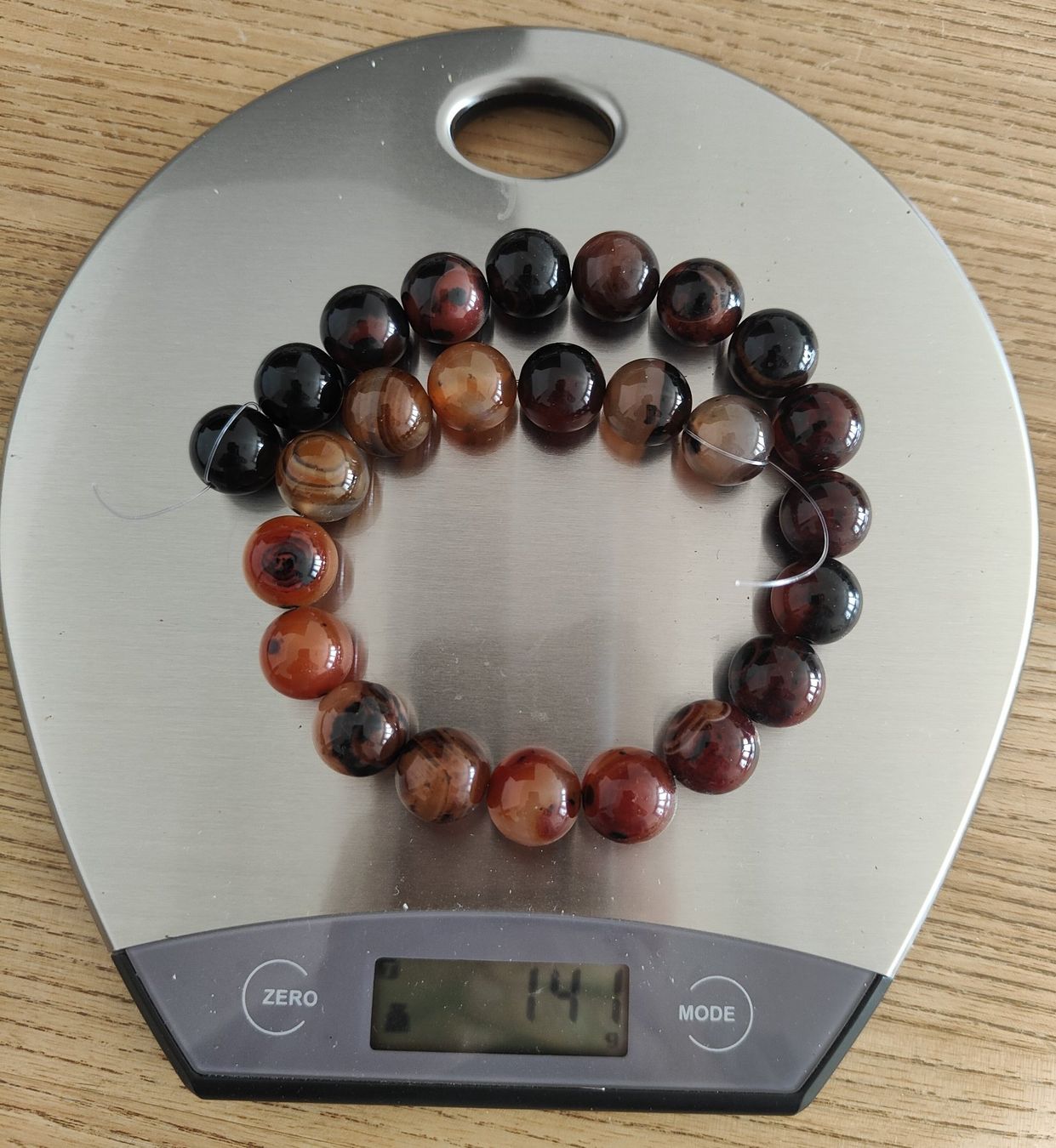 Pietre preziose: Buntachat Beads ca. 16mm, Strang – Nuovo e nell'imballaggio originale da Rümlang venduto da 21f 3