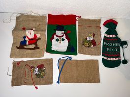 6 kleine Säcke für Weihnachten