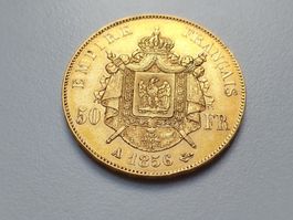 🇫🇷 🌔 ⚜️ France 50 Francs 1856. Gold .900. Napoleon III