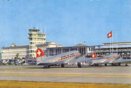 Kloten ZH // 1955 Flugzeuge Swiss Air Lines Flughof Zürich