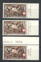 1939, Pro Patria, Schloss Laupen, Tabs rechts, ohne Falz **