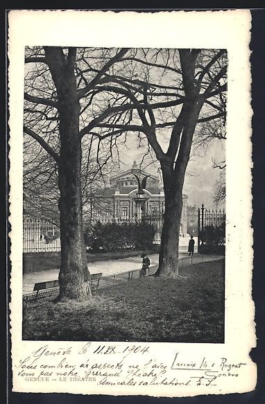Cartes postales: AK Genève, Le Théâtre – D'occasion à Berlin par bartko-reher